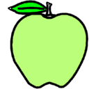 Dibujo manzana pintado por jhasmin