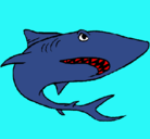 Dibujo Tiburón pintado por godzilla