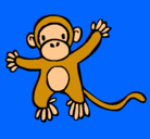 Dibujo Mono pintado por matias