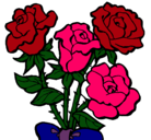 Dibujo Ramo de rosas pintado por yervi
