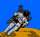 Dibujo Astronauta en el espacio pintado por SERGIO