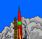 Dibujo Lanzamiento cohete pintado por emiliobosch