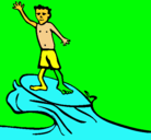 Dibujo Surfista pintado por diegoximena