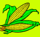 Dibujo Mazorca de maíz pintado por nena