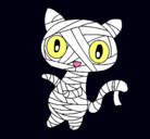 Dibujo Gato garabato momia pintado por luisa