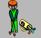 Dibujo Jugador de golf II pintado por Arlet