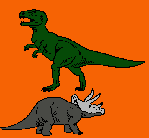 Triceratops y tiranosaurios rex