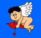 Dibujo Cupido pintado por isis