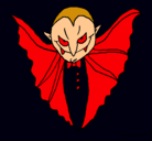 Dibujo Vampiro terrorífico pintado por carlos