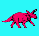 Dibujo Triceratops pintado por isa