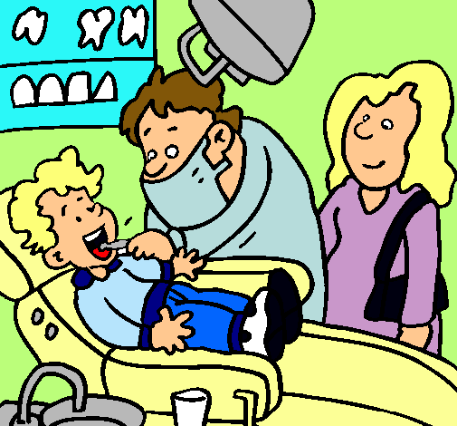 Niño en el dentista