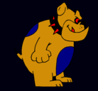 Dibujo Bulldog inglés pintado por kdc