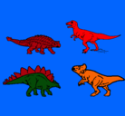 Dibujo Dinosaurios de tierra pintado por brian