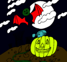 Dibujo Paisaje de Halloween pintado por HAZIEL