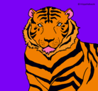 Dibujo Tigre pintado por stefany