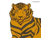 Dibujo Tigre pintado por nena