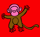 Dibujo Mono pintado por dominique