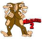 Dibujo Madagascar 2 Manson y Phil 2 pintado por Anthonye