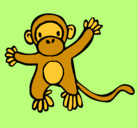 Dibujo Mono pintado por natalia