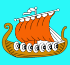 Dibujo Barco vikingo pintado por marcburgos