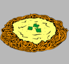 Dibujo Espaguetis con queso pintado por juan