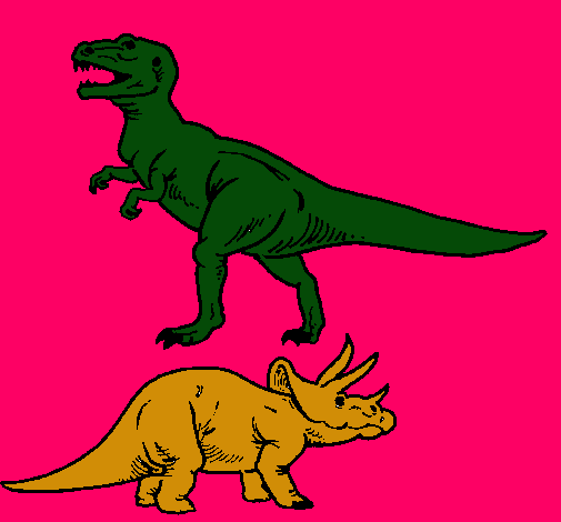 Triceratops y tiranosaurios rex