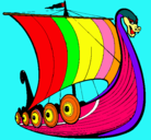 Dibujo Barco vikingo pintado por gerald