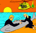 Dibujo Rescate ballena pintado por jenifer