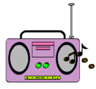 Dibujo Radio cassette 2 pintado por paulaz