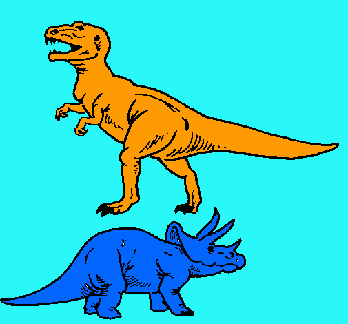 Triceratops y tiranosaurios rex