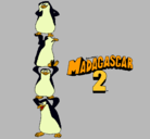 Dibujo Madagascar 2 Pingüinos pintado por santiago