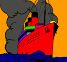 Dibujo Barco de vapor pintado por mototuning