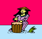 Dibujo Mujer tocando el bongó pintado por celiuquialvarezhoros