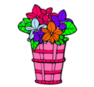 Dibujo Cesta de flores 3 pintado por anibet