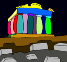 Dibujo Partenón pintado por lalalu