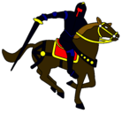 Dibujo Caballero a caballo IV pintado por carlos