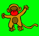 Dibujo Mono pintado por fernanda