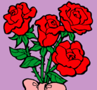 Dibujo Ramo de rosas pintado por dana508