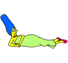 Dibujo Marge pintado por march