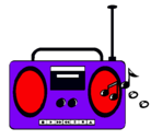 Dibujo Radio cassette 2 pintado por tatiana