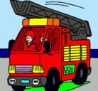 Dibujo Coche de Bomberos pintado por JOSEP