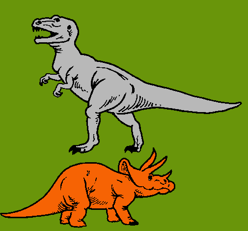 Triceratops y tiranosaurios rex