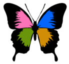 Dibujo Mariposa con alas negras pintado por xiomara