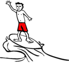 Dibujo Surfista pintado por cesartapia