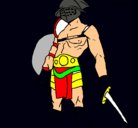Dibujo Gladiador pintado por elguerrerodelpoderoscuro