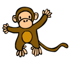 Dibujo Mono pintado por Jhonatan