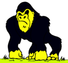 Dibujo Gorila pintado por josedaniel