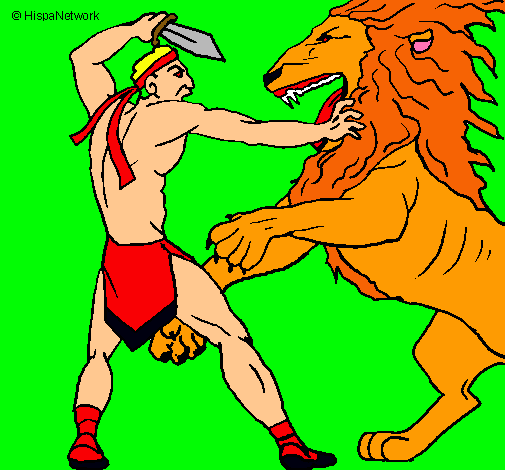 Gladiador contra león