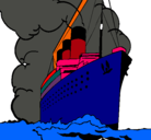 Dibujo Barco de vapor pintado por ever