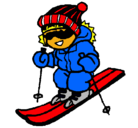 Dibujo Niño esquiando pintado por brian